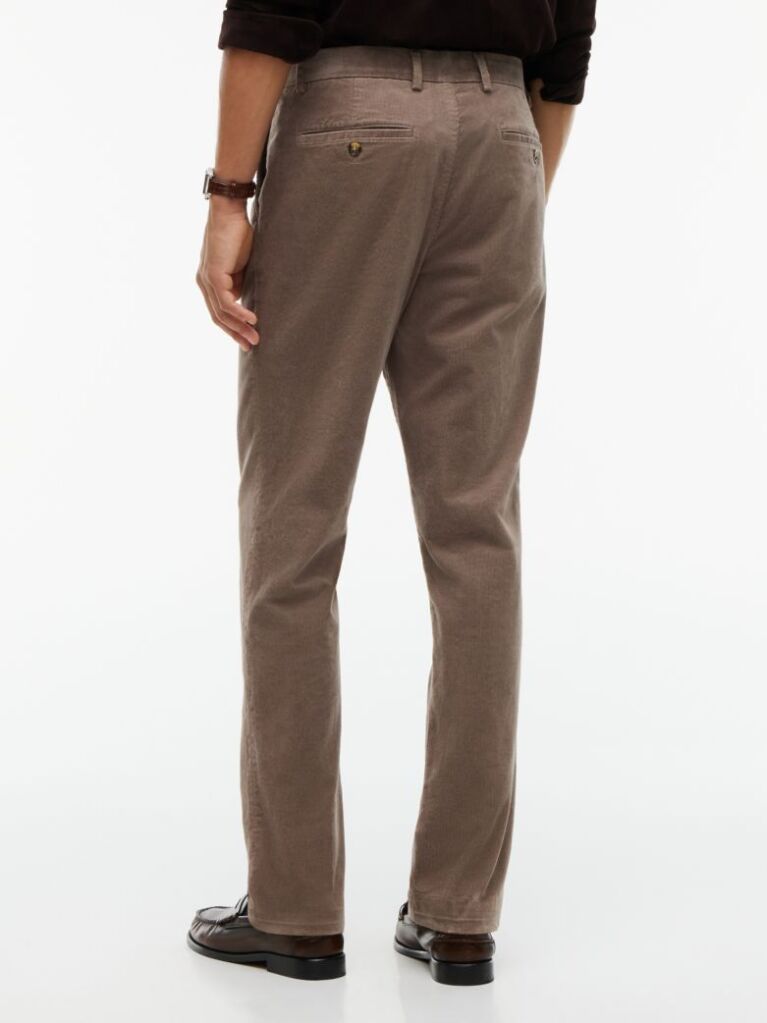 Beige Denton Slim Straight Fine Corduroy Chinos  Men