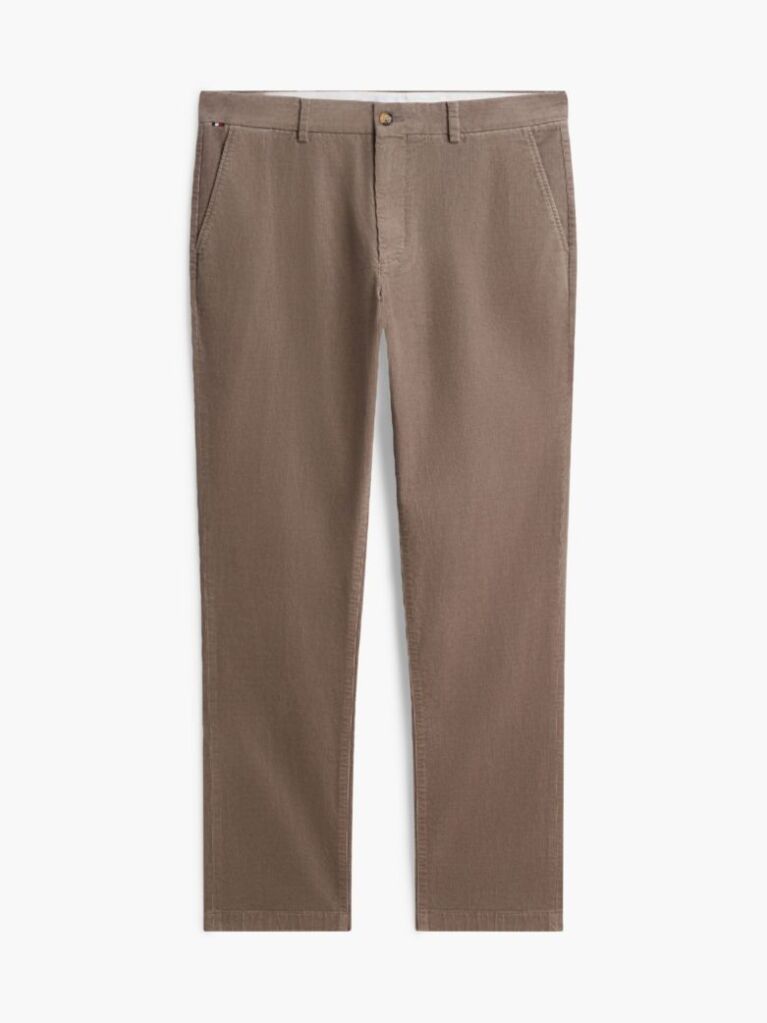 Beige Denton Slim Straight Fine Corduroy Chinos  Men