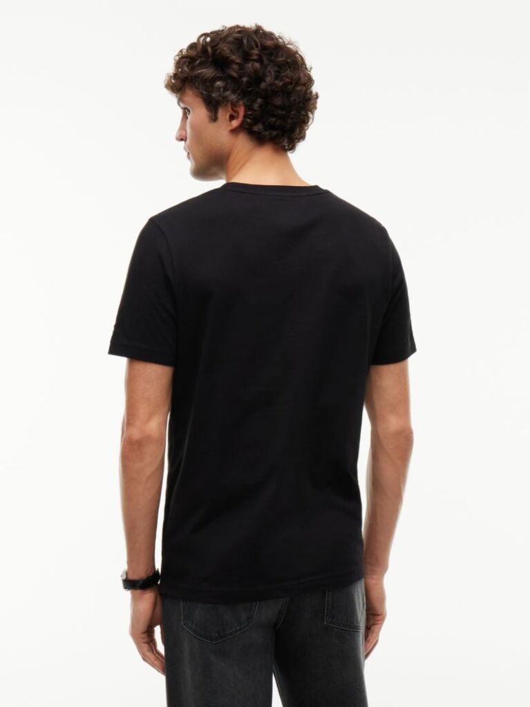 Black Logo Jersey Crew Neck T-Shirt  Men