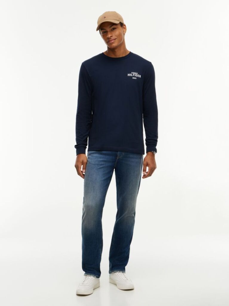 Blue 1985 Graphic Long Sleeve T-Shirt  Men