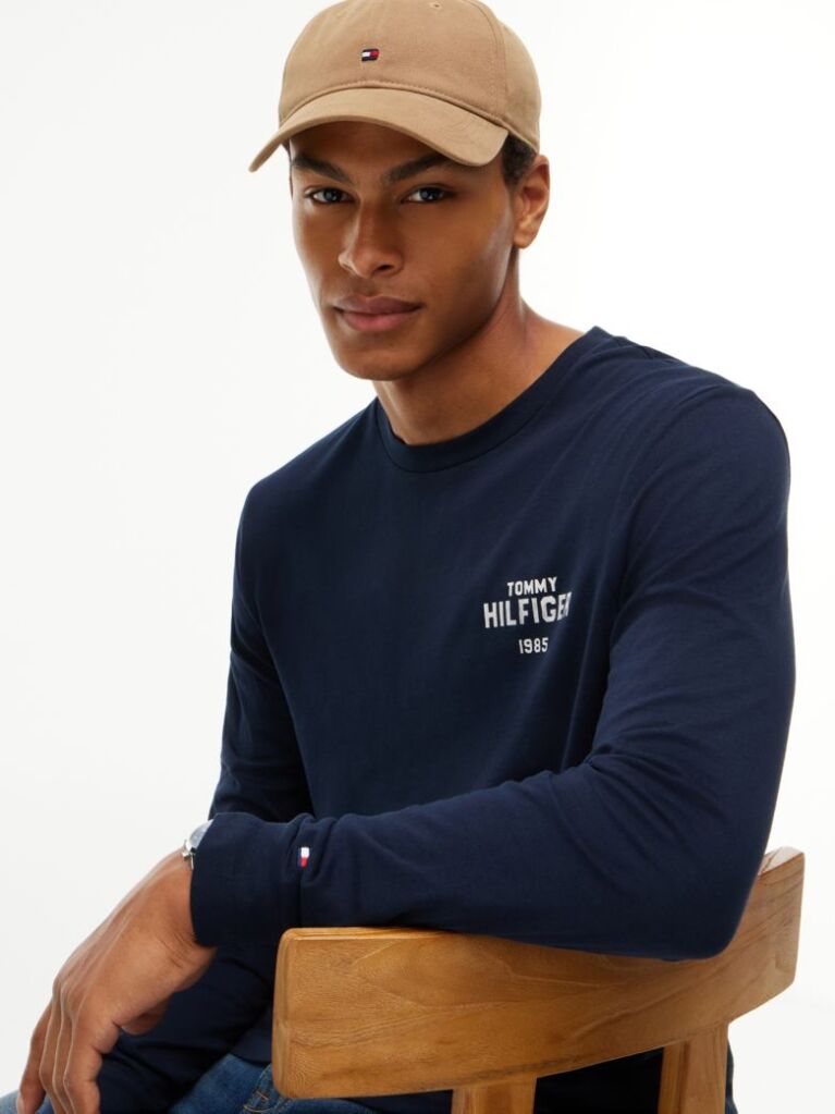 Blue 1985 Graphic Long Sleeve T-Shirt  Men