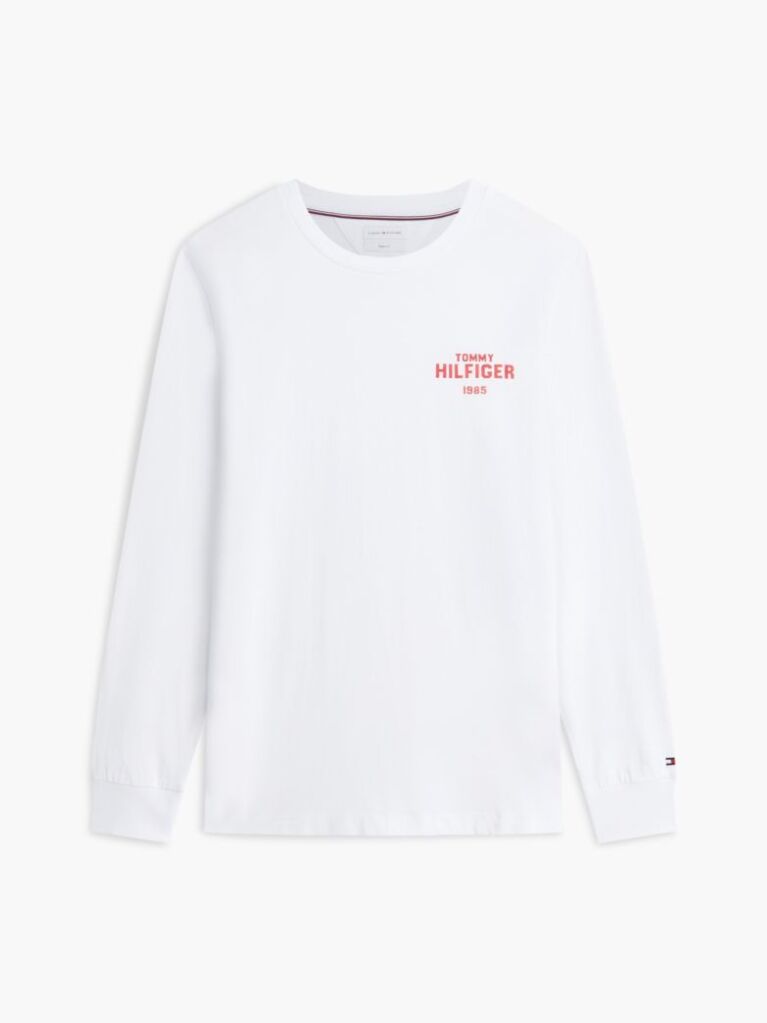 White 1985 Graphic Long Sleeve T-Shirt  Men