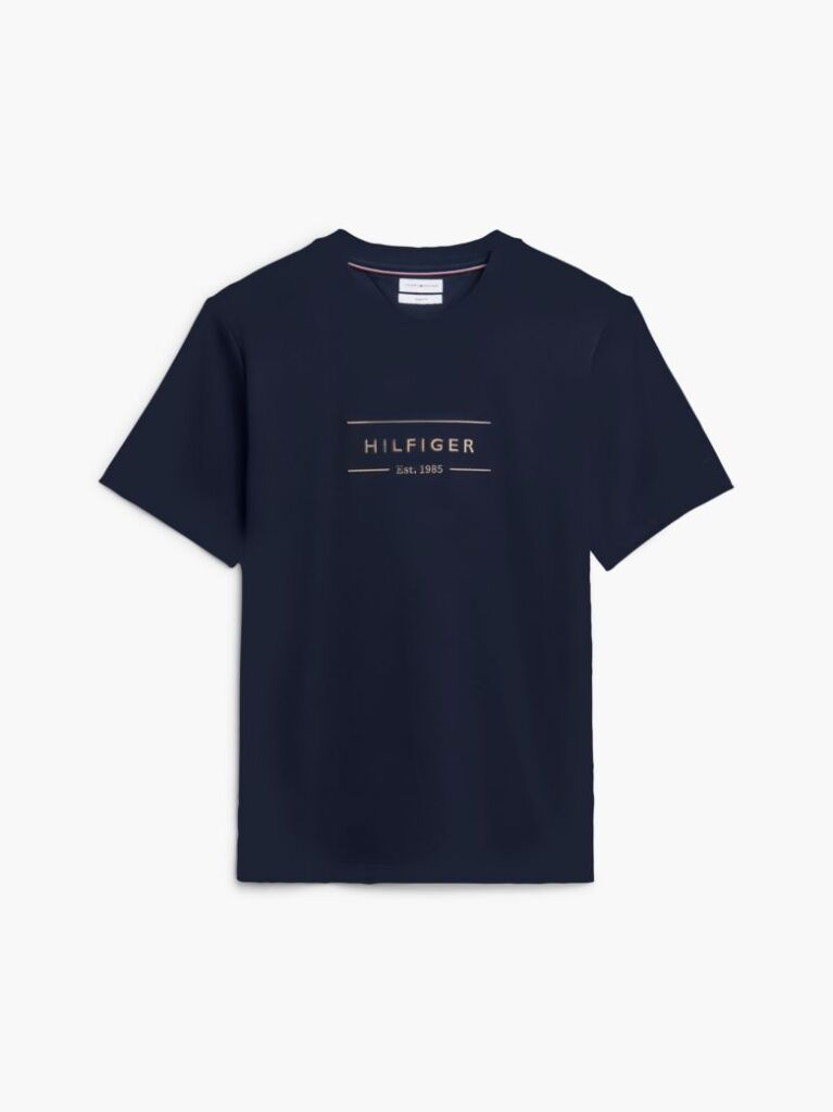 Blue Logo Interlock Knit T-Shirt  Men