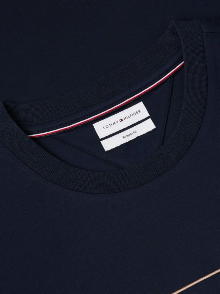 Blue Logo Interlock Knit T-Shirt  Men