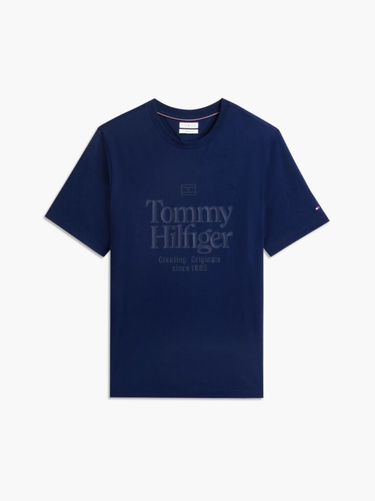 Blue Tonal Graphic Jersey T-Shirt  Men