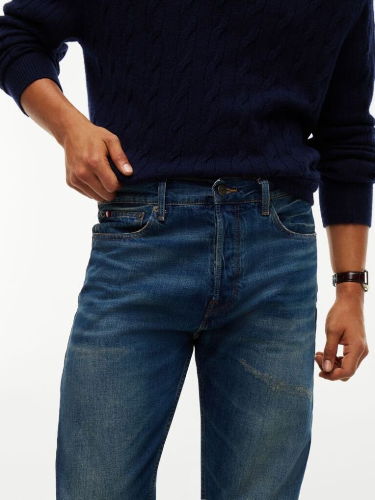 Blue Dover Regular Straight Faded Jeans  Men