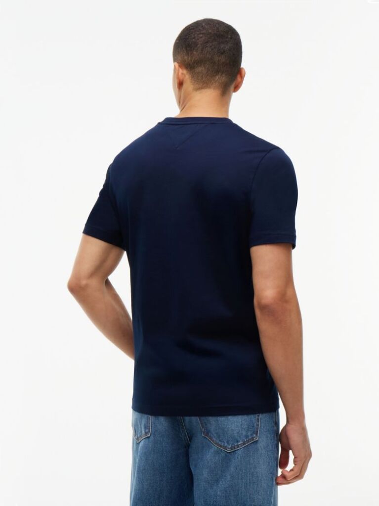 Blue Varsity Logo Embroidery Crew Neck T-Shirt  Men