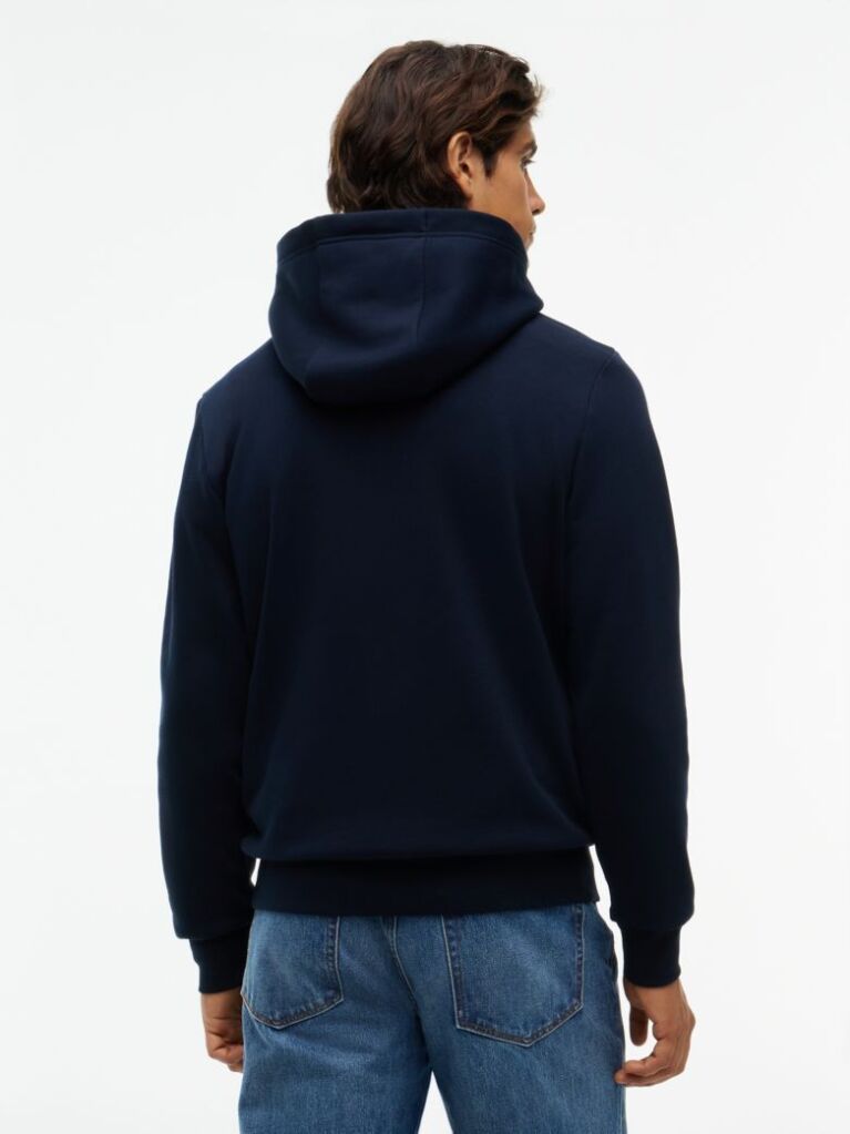 Blue Logo Fleece Drawstring Hoody  Men
