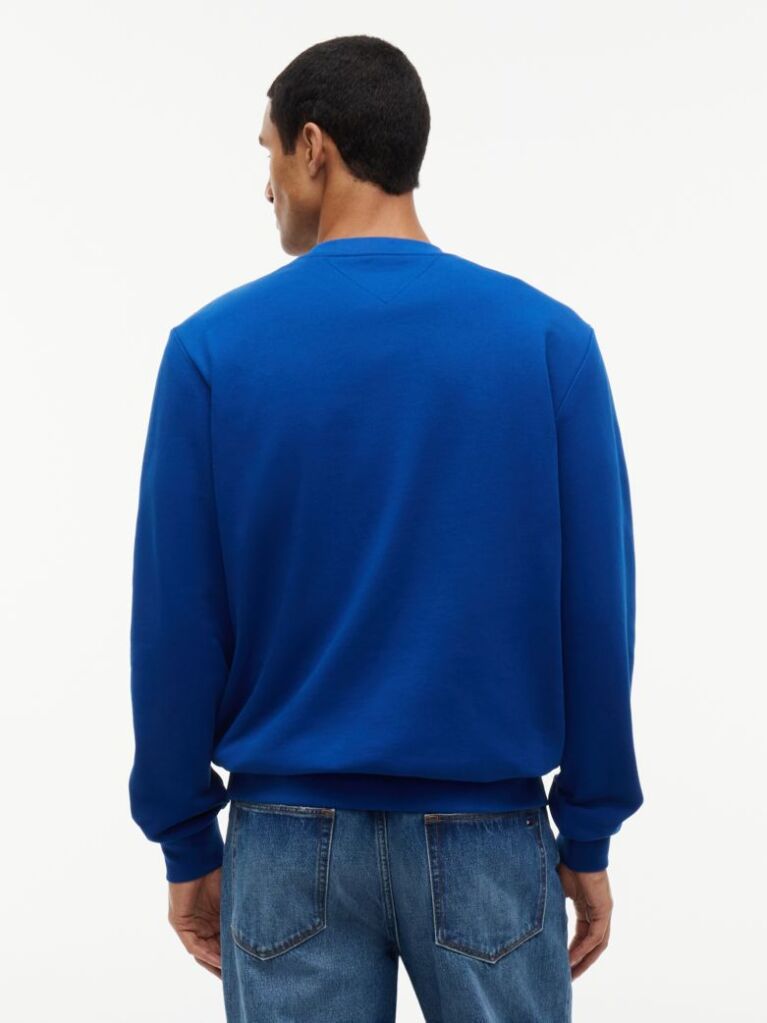 Blue 1985 Logo Terry Crew Neck Sweatshirt  Men