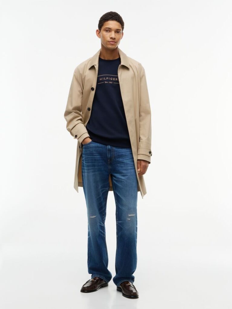 Blue Logo Intechno Knit Sweatshirt  Men