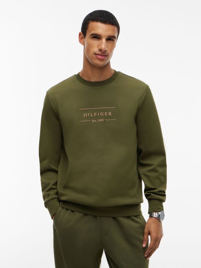 Green Logo Intechno Knit Sweatshirt  Men