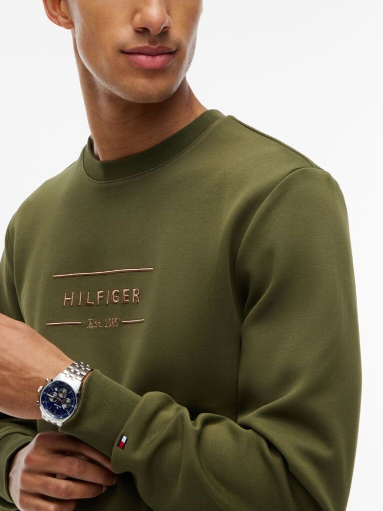 Green Logo Intechno Knit Sweatshirt  Men