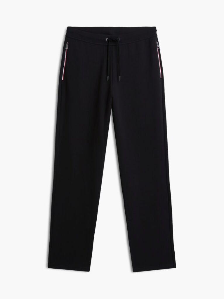 Black Global Stripe Pocket Terry Joggers  Men