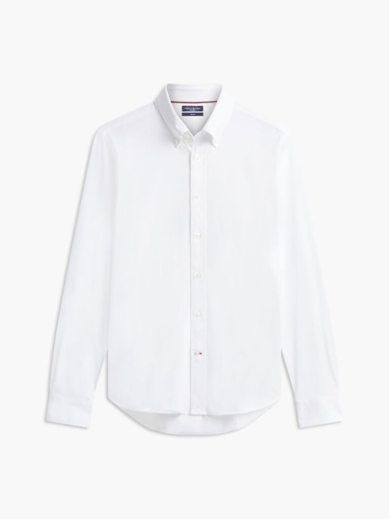 White Performance New York Label Slim Fit Jersey Shirt  Men