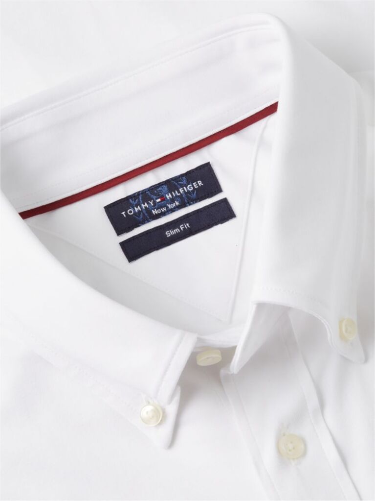White Performance New York Label Slim Fit Jersey Shirt  Men