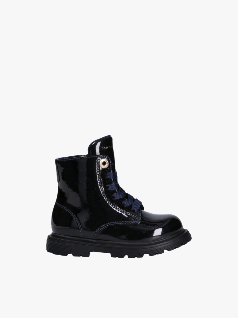 Blue Lace-Up Ankle Boots  Girls