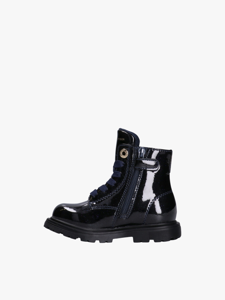 Blue Lace-Up Ankle Boots  Girls