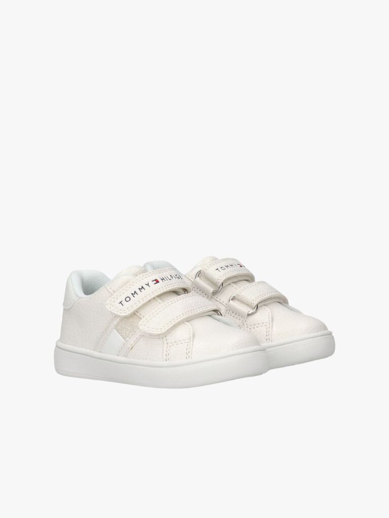 Άσπρο Sneakers Με Velcro Και Glitter  Κορίτσια