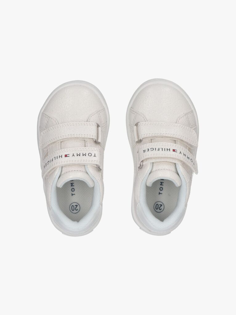 Άσπρο Sneakers Με Velcro Και Glitter  Κορίτσια