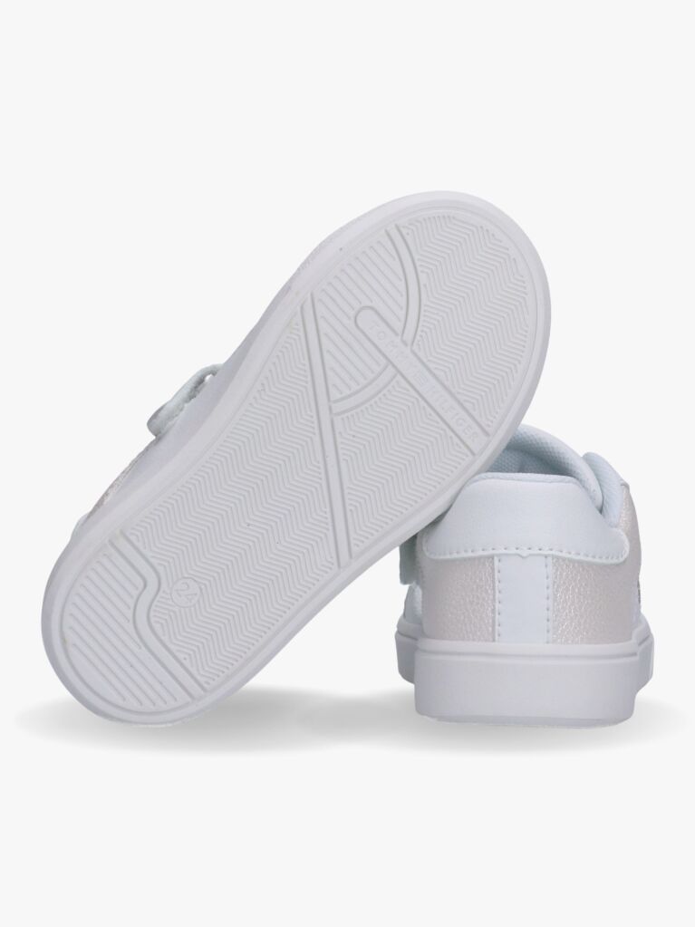 Άσπρο Δετά Sneakers Με Γυαλιστερές Λεπτομέρειες  Κορίτσια