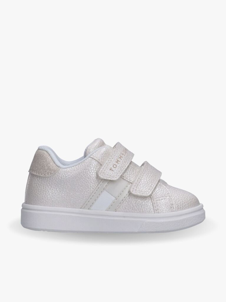 Άσπρο Sneakers Με Velcro Και Σημαία  Κορίτσια