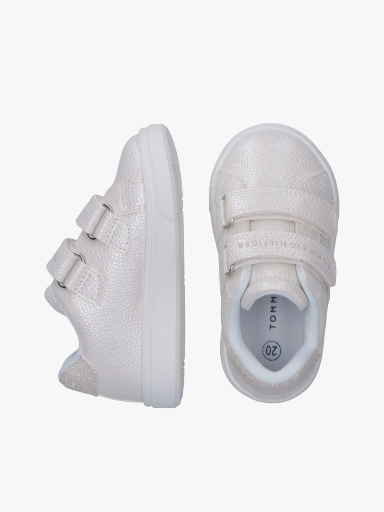Άσπρο Sneakers Με Velcro Και Σημαία  Κορίτσια