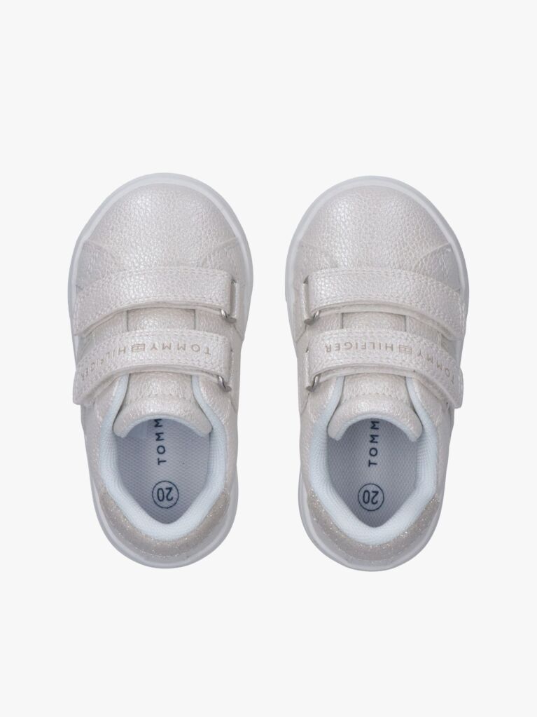 Άσπρο Sneakers Με Velcro Και Σημαία  Κορίτσια