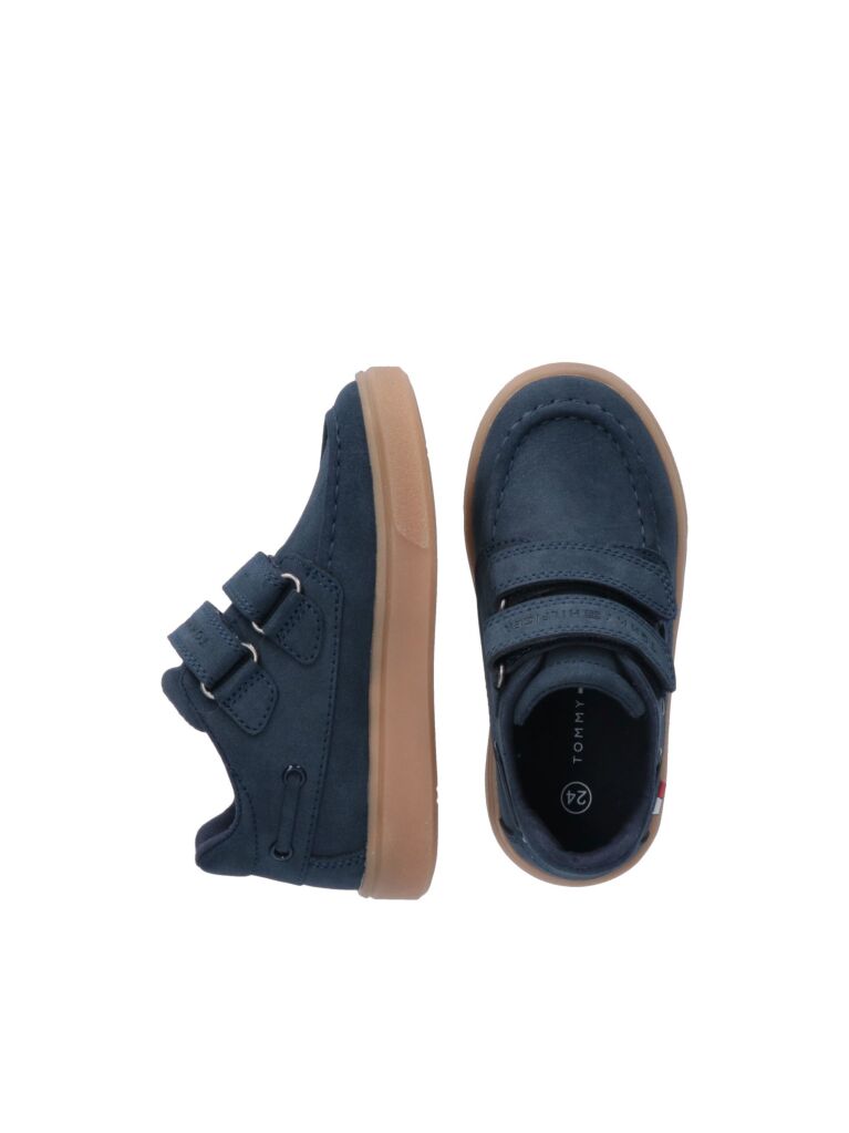 Blue Flag Hook And Loop Boat Shoes  Kids Unisex