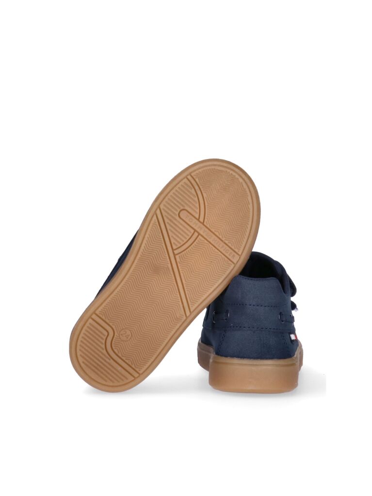 Blue Flag Hook And Loop Boat Shoes  Kids Unisex