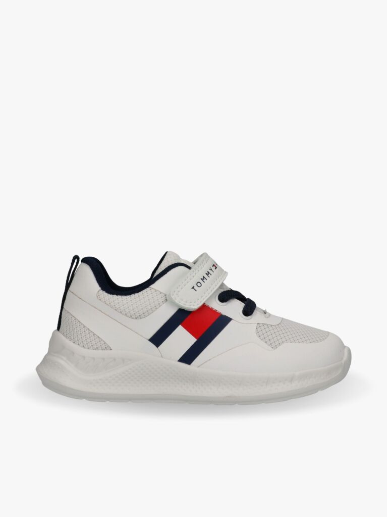 Άσπρο Sneakers Με Σημαία Και Velcro  Παιδί Unisex