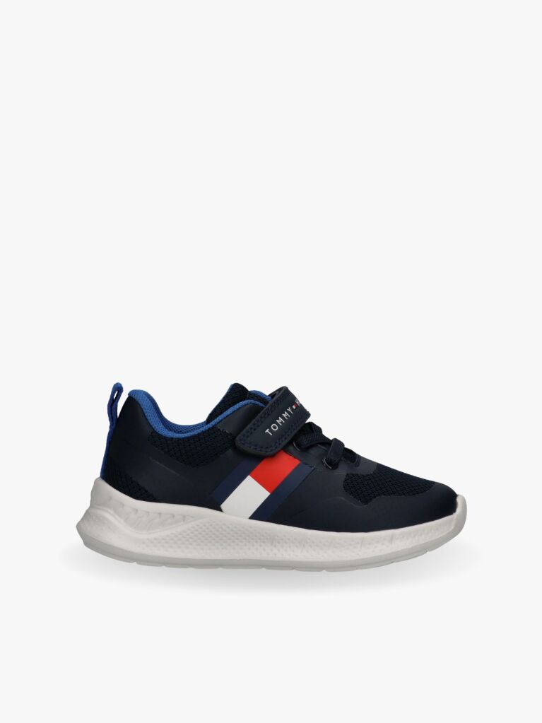 Blue Flag Mesh Hook And Loop Sneakers  Kids Unisex