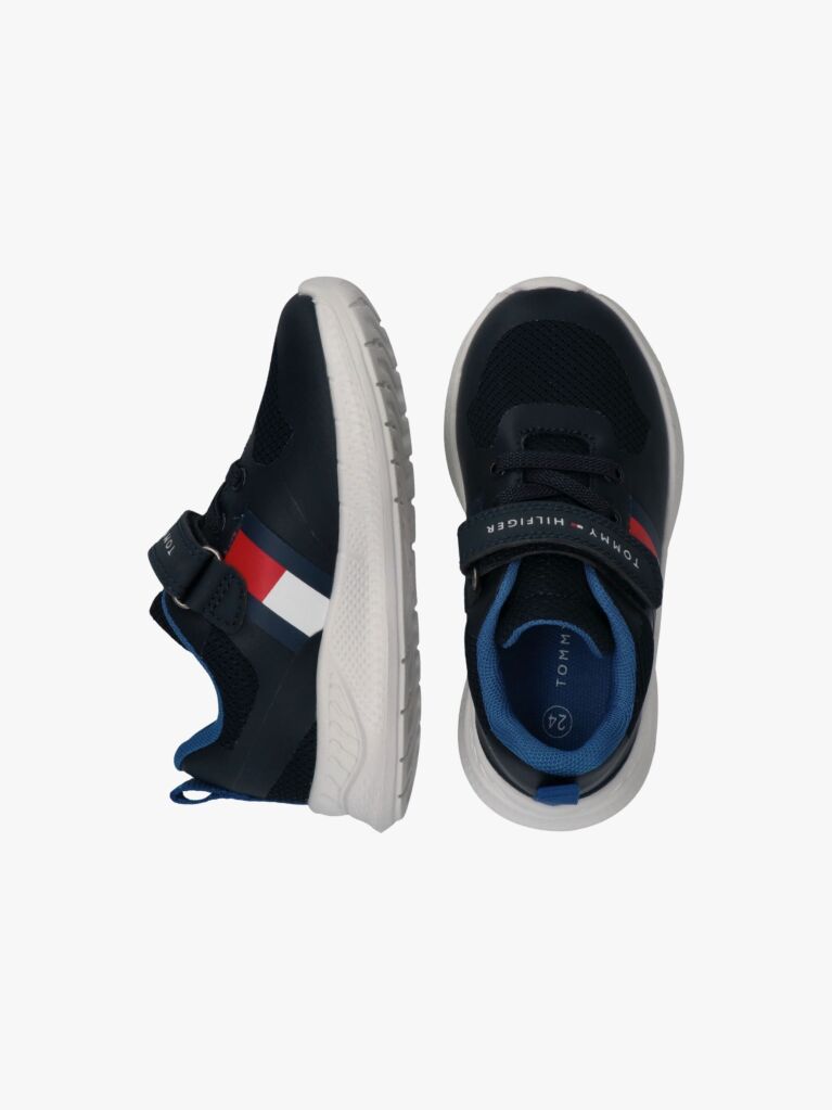 Blue Flag Mesh Hook And Loop Sneakers  Kids Unisex