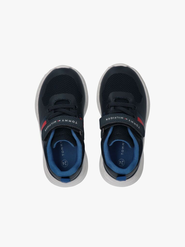 Blue Flag Mesh Hook And Loop Sneakers  Kids Unisex