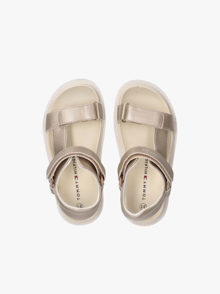 Gold Velcro Sandals  Girls
