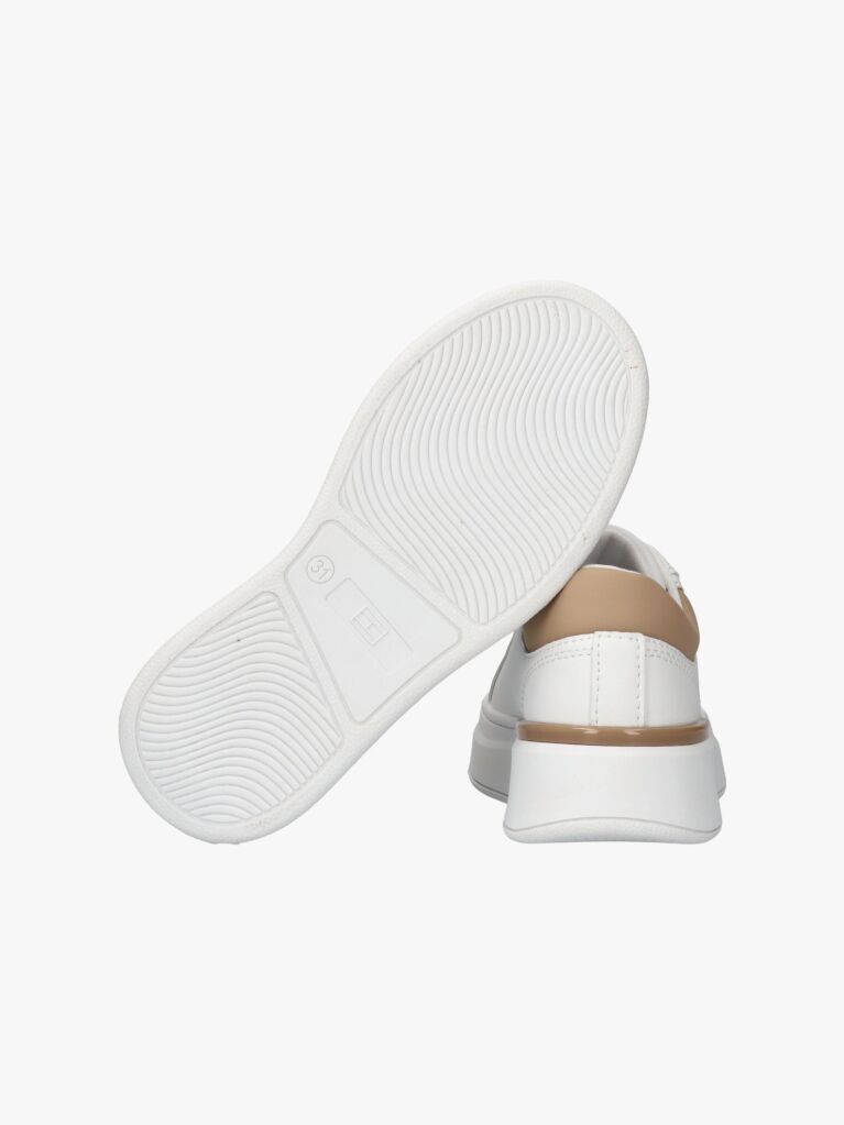 White Low Cut Lace Up Sneakers  Girls