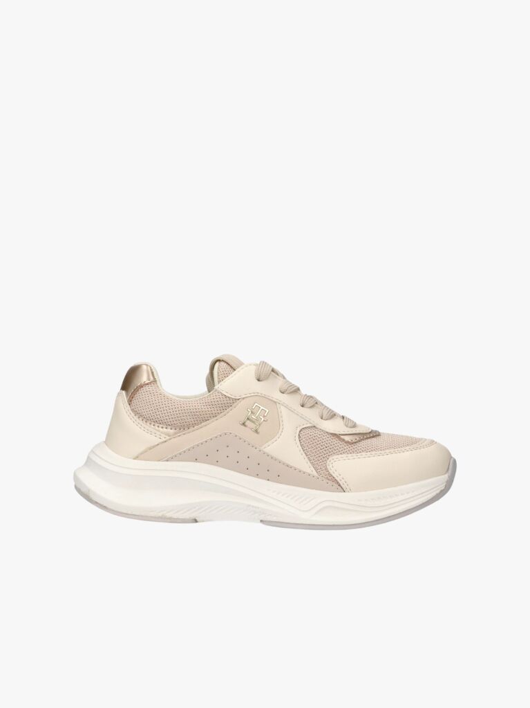 White TH Monogram Lace-Up Sneakers  Girls