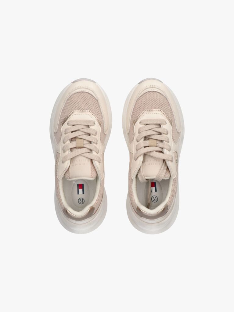 White TH Monogram Lace-Up Sneakers  Girls