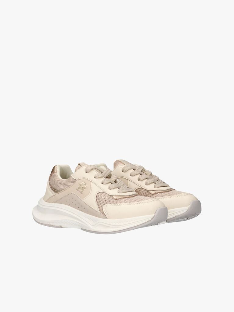 White TH Monogram Lace-Up Sneakers  Girls