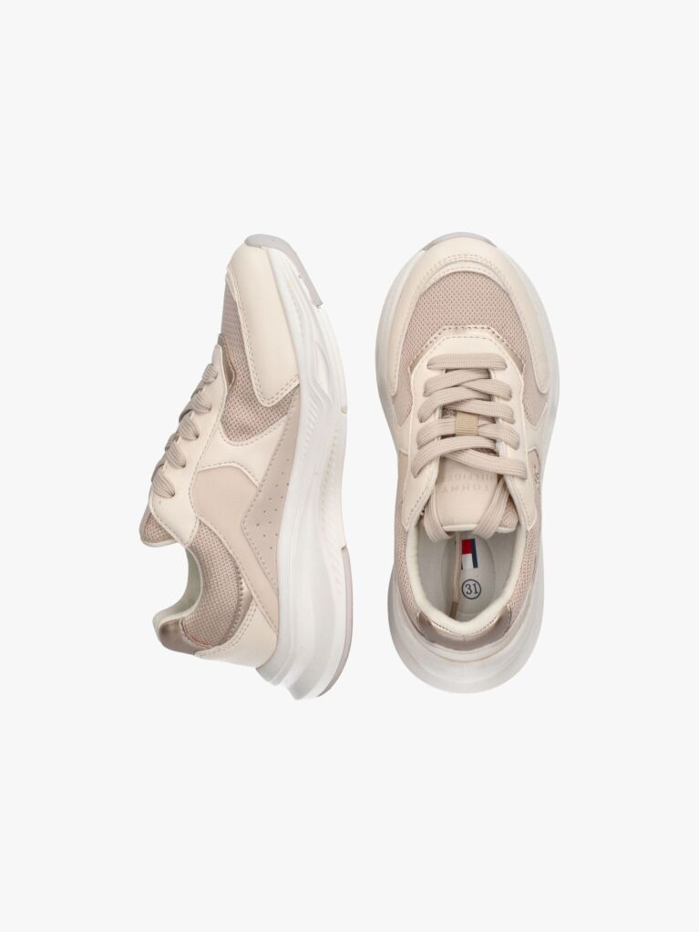 White TH Monogram Lace-Up Sneakers  Girls