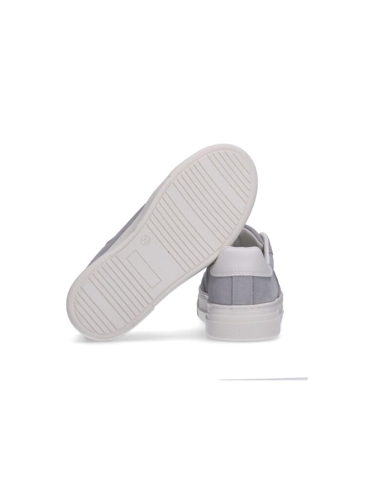 Grey Tonal Flag Trainers With Suede  Girls