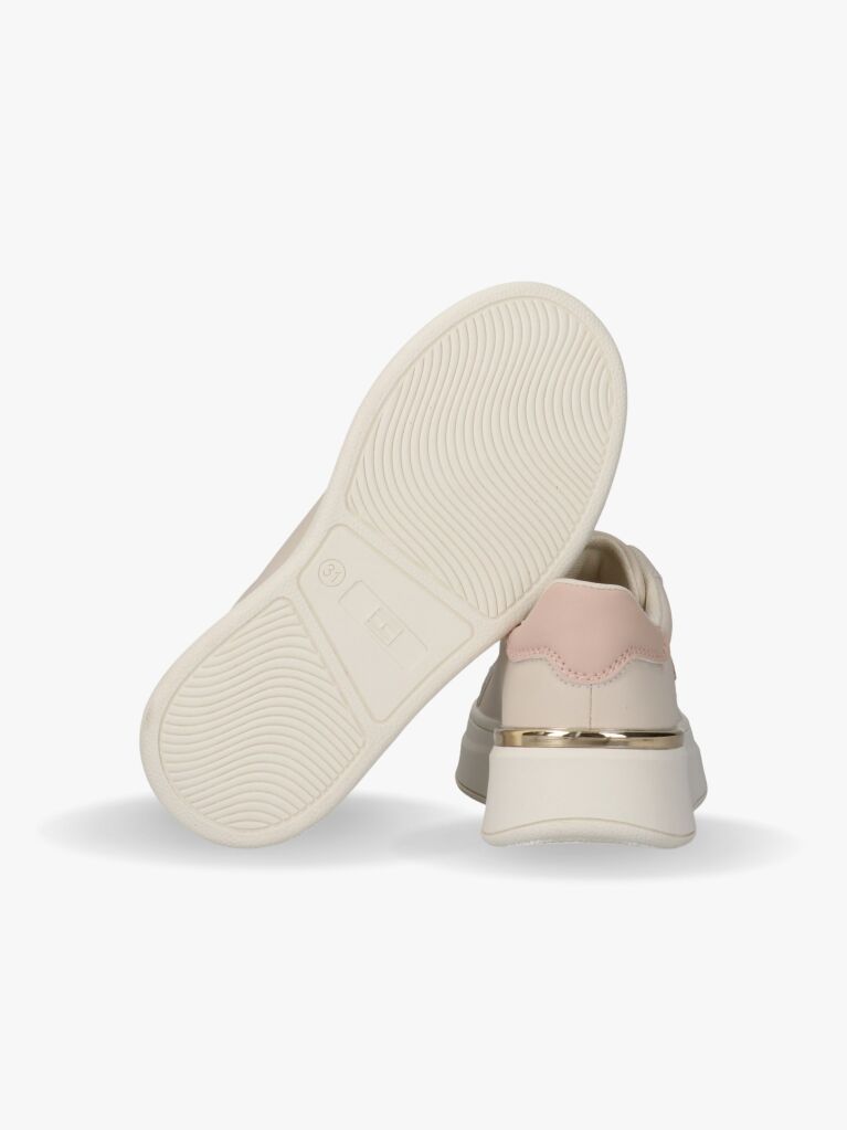 Beige TH Monogram Metallic Trim Sneakers  Girls
