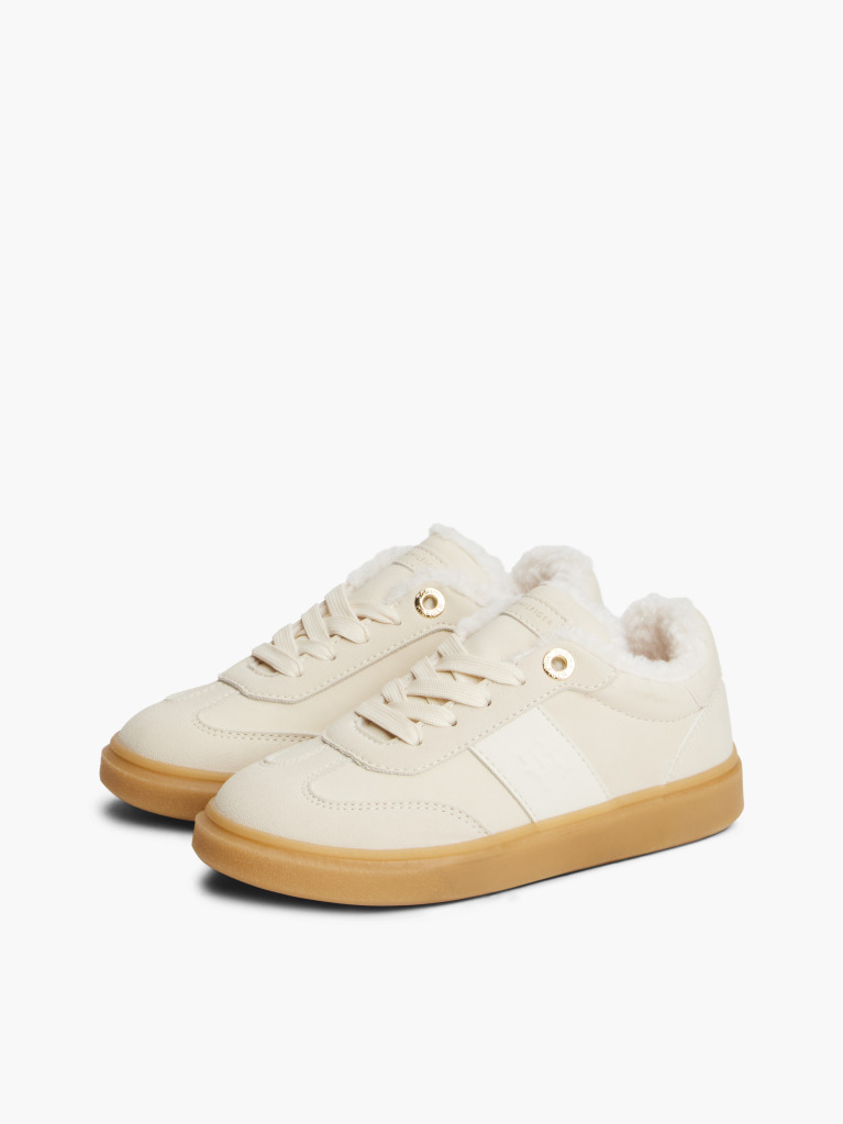 Μπεζ Δετά Sneakers Με Teddy Επένδυση  Κορίτσια