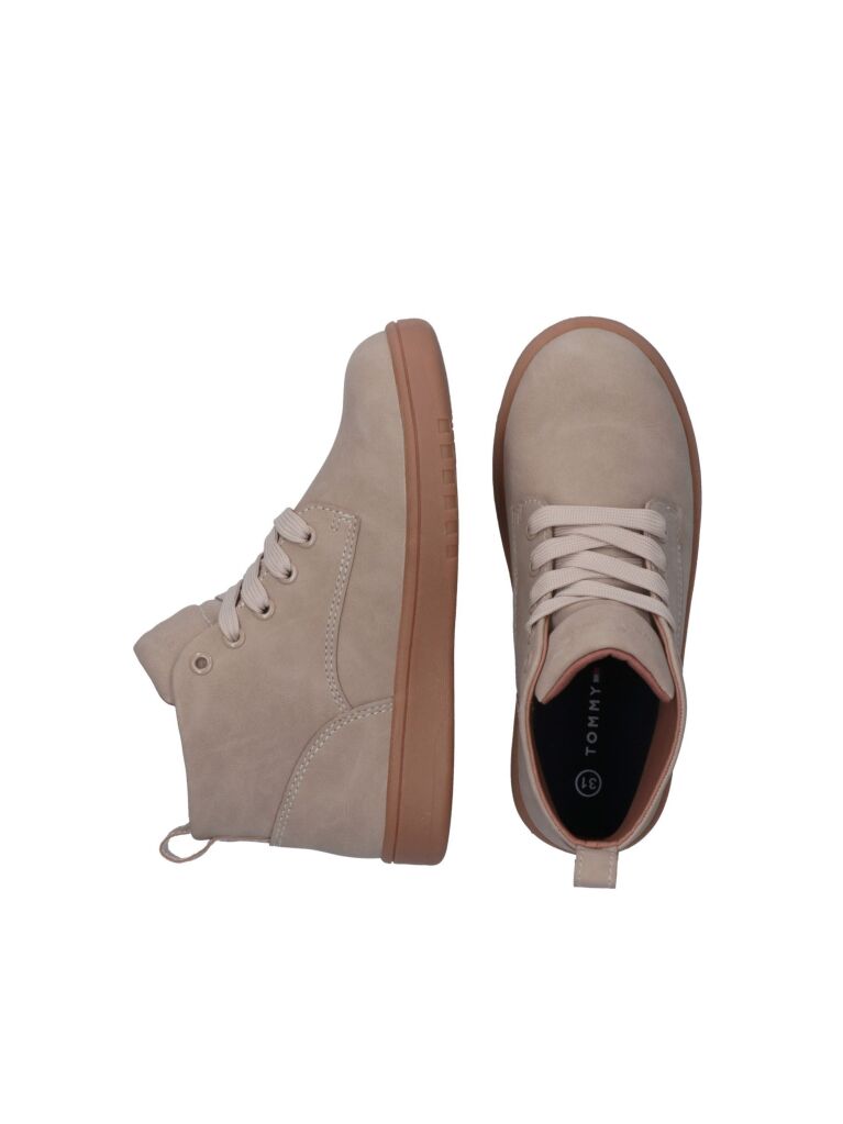 Beige Lace-Up Bootie  Kids Unisex