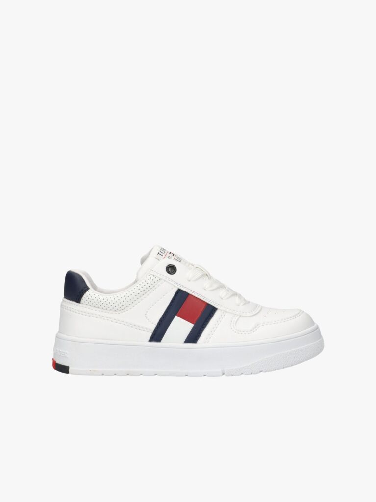 White Colour-Blocked Sneakers  Kids Unisex