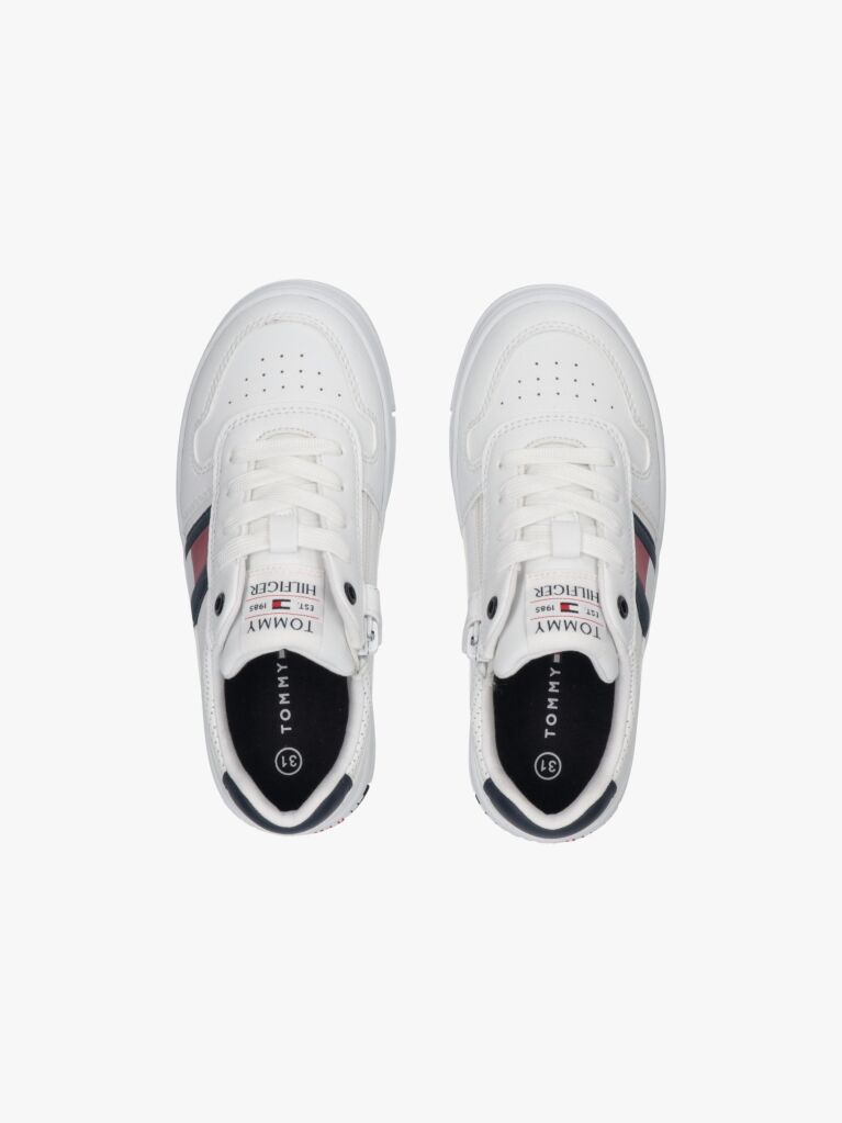 White Colour-Blocked Sneakers  Kids Unisex
