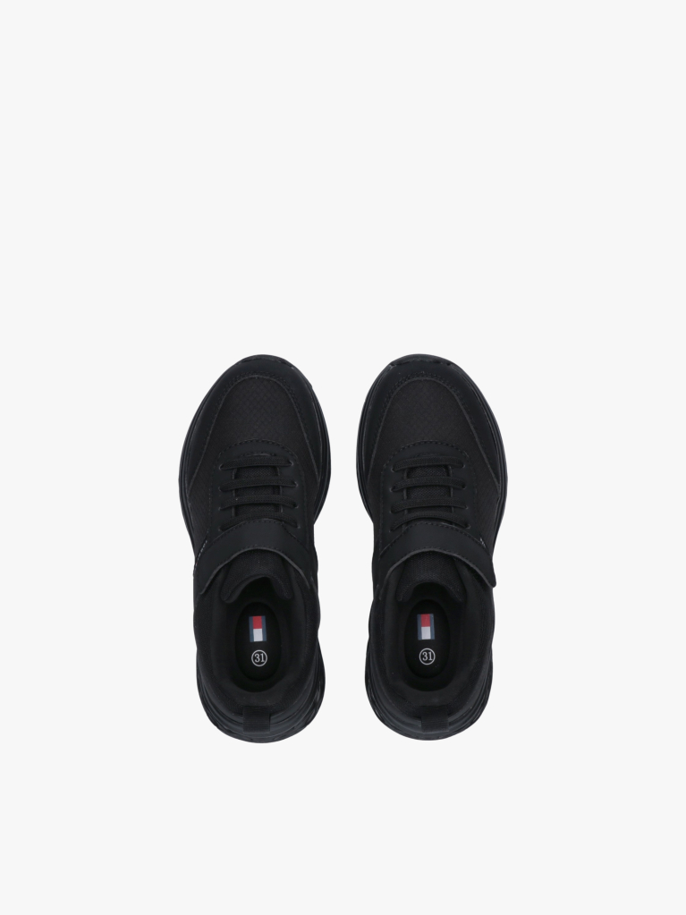Black Logo Mesh Lace-Up Trainers  Kids Unisex