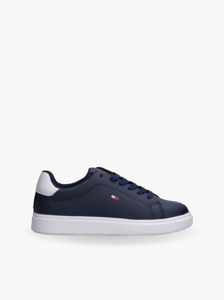 Blue Flag Embroidery Lace-Up Sneakers  Kids Unisex