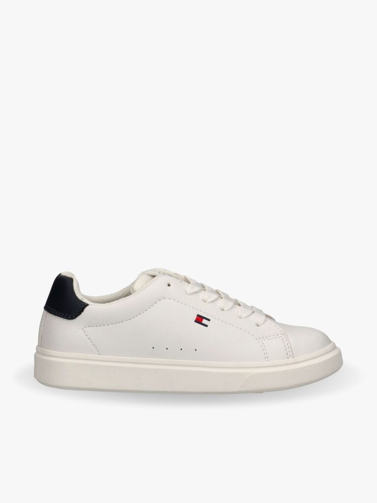 White Flag Embroidery Lace-Up Sneakers  Kids Unisex