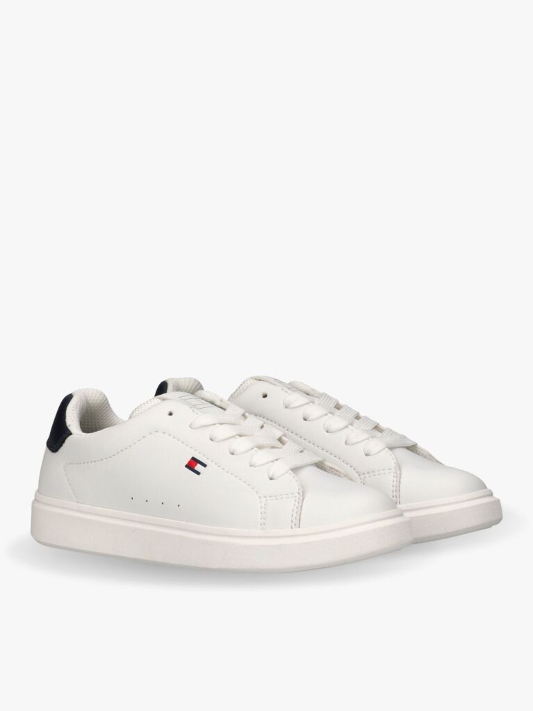 White Flag Embroidery Lace-Up Sneakers  Kids Unisex