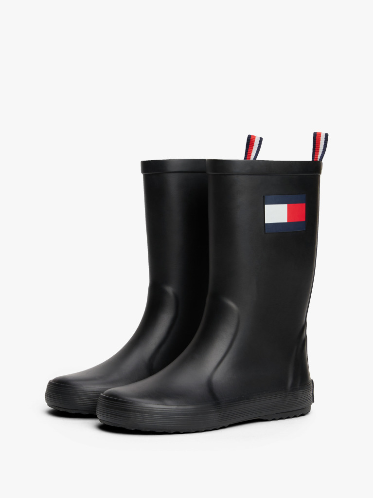 Black Rain Boots  Kids Unisex